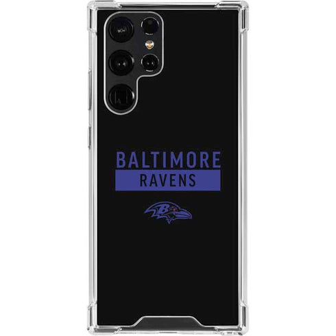 NFL Baltimore Ravens Black Performance Series Galaxy S24 Ultra Clear Case