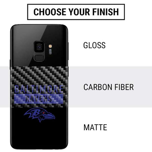 NFL Baltimore Ravens Black Performance Series Galaxy S9 Skin