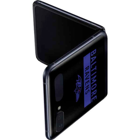 NFL Baltimore Ravens Black Performance Series Galaxy Z Flip Skin