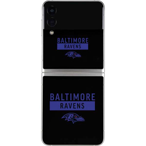 NFL Baltimore Ravens Black Performance Series Galaxy Z Flip3 5G Skin