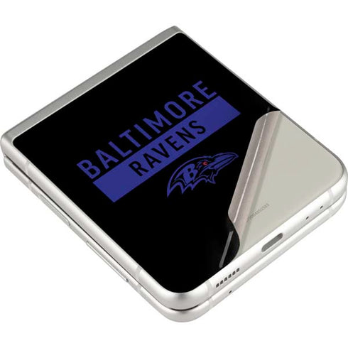 NFL Baltimore Ravens Black Performance Series Galaxy Z Flip3 5G Skin