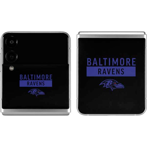 NFL Baltimore Ravens Black Performance Series Galaxy Z Flip4 5G Skin