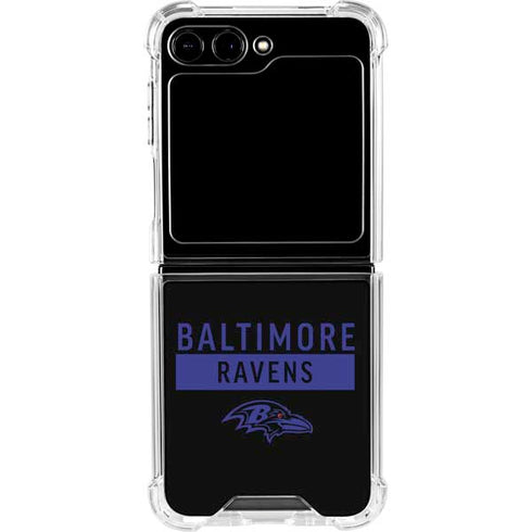 NFL Baltimore Ravens Black Performance Series Galaxy Z Flip5 5G Clear Case