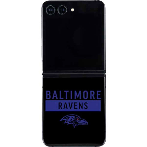 NFL Baltimore Ravens Black Performance Series Galaxy Z Flip5 5G Skin