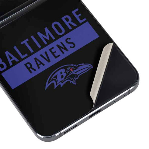 NFL Baltimore Ravens Black Performance Series Galaxy Z Flip5 5G Skin