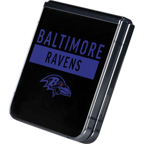 NFL Baltimore Ravens Black Performance Series Galaxy Z Flip5 5G Skin