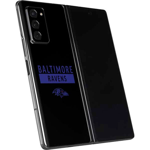 NFL Baltimore Ravens Black Performance Series Galaxy Z Fold2 5G Skin