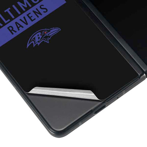 NFL Baltimore Ravens Black Performance Series Galaxy Z Fold3 5G Skin