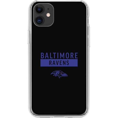 NFL Baltimore Ravens Black Performance Series iPhone 11 Clear Case