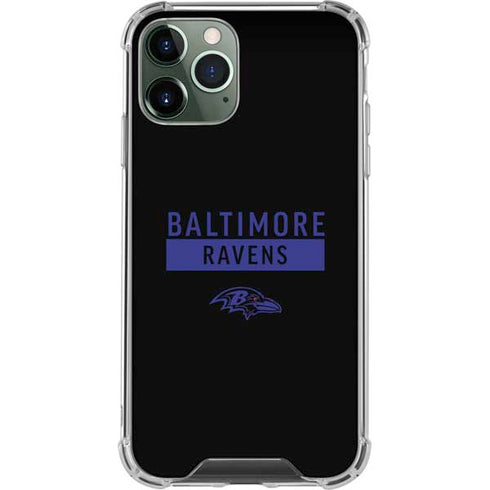 NFL Baltimore Ravens Black Performance Series iPhone 11 Pro Max Clear Case