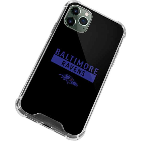 NFL Baltimore Ravens Black Performance Series iPhone 12 Pro Clear Case