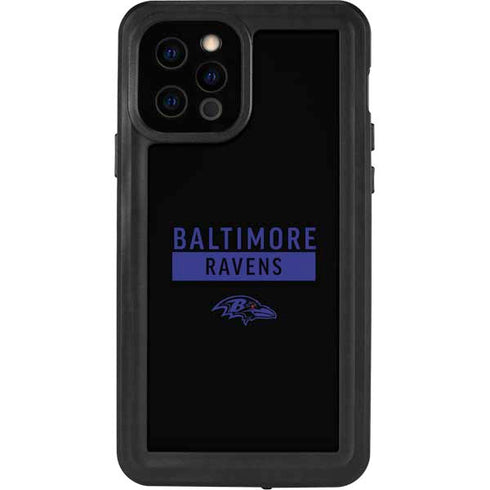 NFL Baltimore Ravens Black Performance Series iPhone 12 Pro Waterproof Case