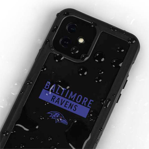 NFL Baltimore Ravens Black Performance Series iPhone 12 Waterproof Case
