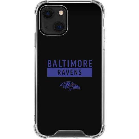 NFL Baltimore Ravens Black Performance Series iPhone 14 Clear Case