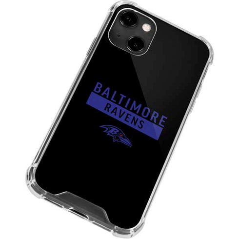 NFL Baltimore Ravens Black Performance Series iPhone 14 Clear Case