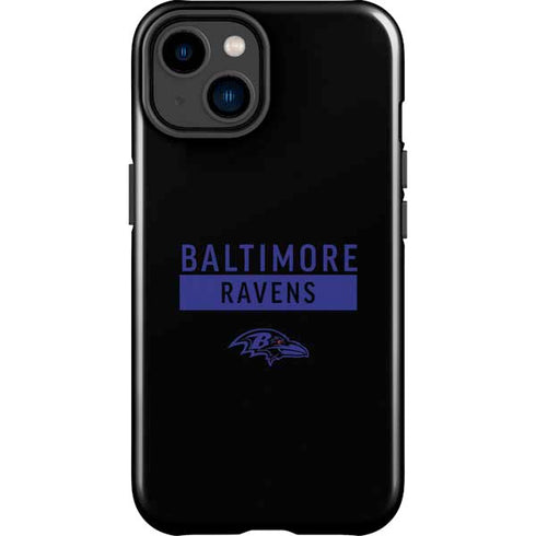 NFL Baltimore Ravens Black Performance Series iPhone 15 Plus Impact Case