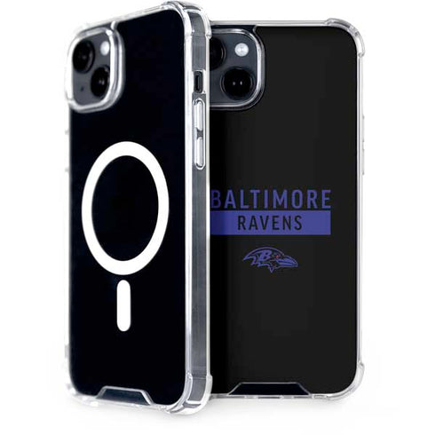 NFL Baltimore Ravens Black Performance Series iPhone 15 Plus MagSafe Case