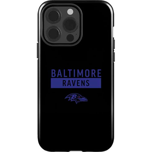 NFL Baltimore Ravens Black Performance Series iPhone 15 Pro Impact Case