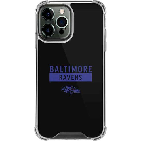 NFL Baltimore Ravens Black Performance Series iPhone 15 Pro Max Clear Case