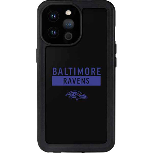 NFL Baltimore Ravens Black Performance Series iPhone 14 Pro Max Waterproof Case