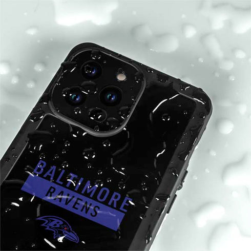 NFL Baltimore Ravens Black Performance Series iPhone 14 Pro Max Waterproof Case