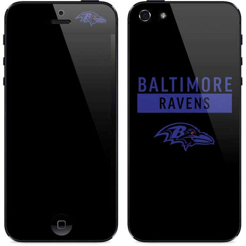 NFL Baltimore Ravens Black Performance Series iPhone 5/5s/5SE Skin