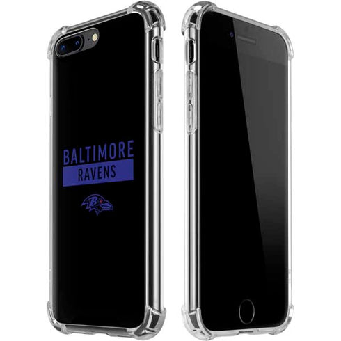 NFL Baltimore Ravens Black Performance Series iPhone 7/8 Plus Clear Case