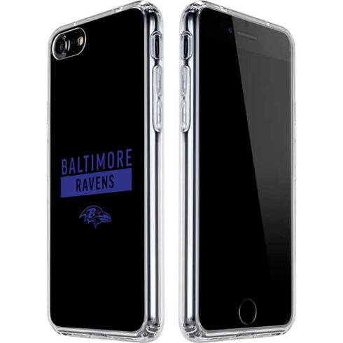 NFL Baltimore Ravens Black Performance Series iPhone SE (2nd & 3rd Gen) Clear Case
