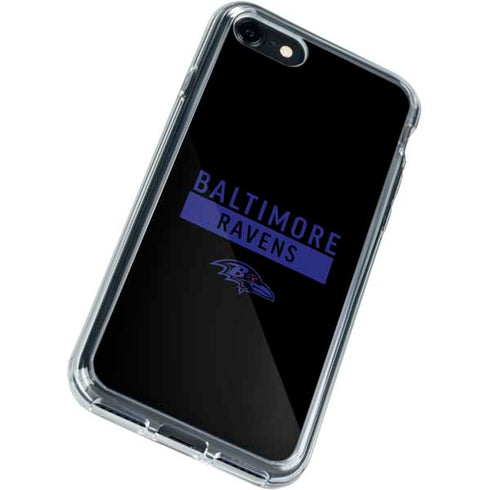 NFL Baltimore Ravens Black Performance Series iPhone SE (2nd & 3rd Gen) Clear Case