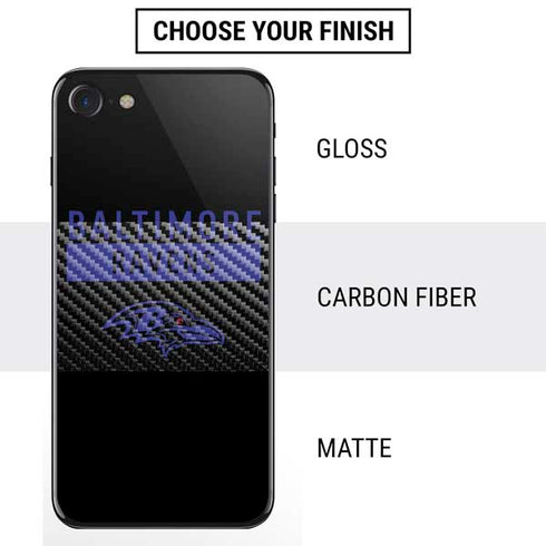 NFL Baltimore Ravens Black Performance Series iPhone SE (2nd & 3rd Gen) Skin