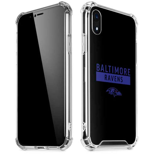 NFL Baltimore Ravens Black Performance Series iPhone XR Clear Case