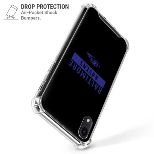 NFL Baltimore Ravens Black Performance Series iPhone XR Clear Case