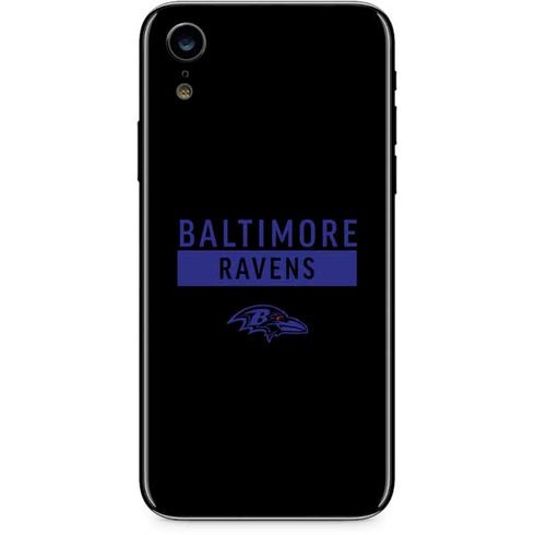 NFL Baltimore Ravens Black Performance Series iPhone XR Skin