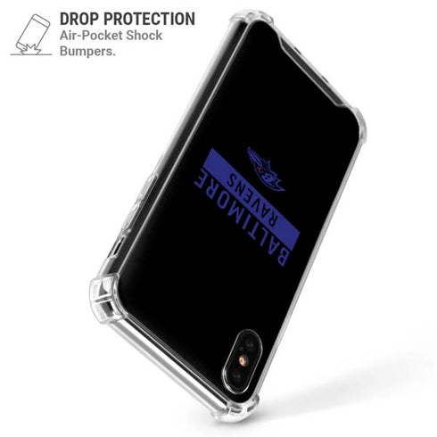 NFL Baltimore Ravens Black Performance Series iPhone XS Max Clear Case
