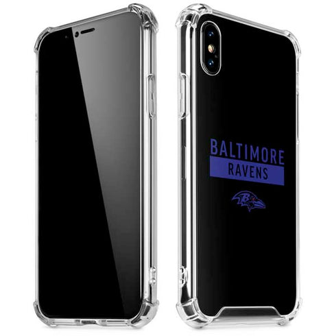 NFL Baltimore Ravens Black Performance Series iPhone XS Max Clear Case