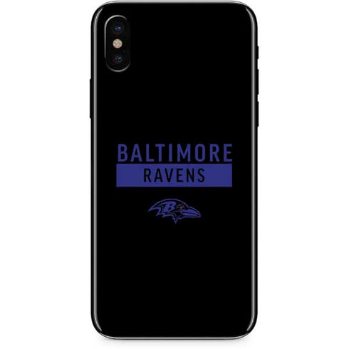 NFL Baltimore Ravens Black Performance Series iPhone XS Max Skin
