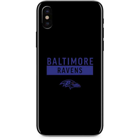 NFL Baltimore Ravens Black Performance Series iPhone XS Skin