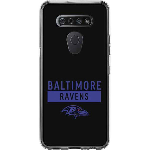 NFL Baltimore Ravens Black Performance Series LG K51/Q51 Clear Case