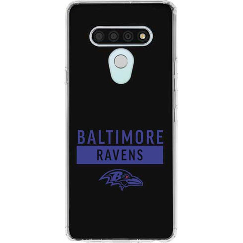 NFL Baltimore Ravens Black Performance Series LG Stylo 6 Clear Case