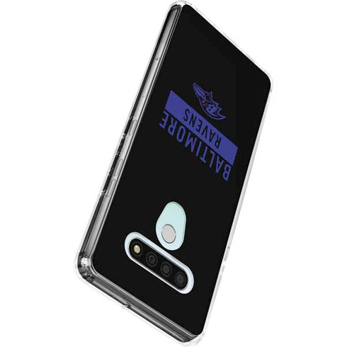 NFL Baltimore Ravens Black Performance Series LG Stylo 6 Clear Case