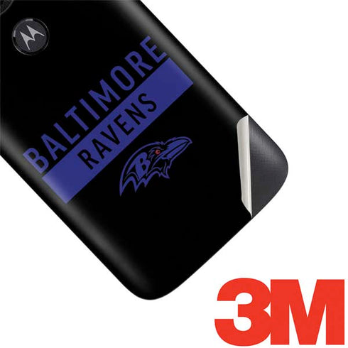 NFL Baltimore Ravens Black Performance Series Moto E5 Play Skin