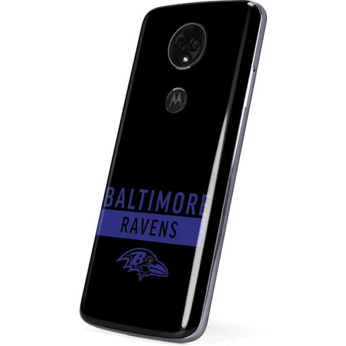 NFL Baltimore Ravens Black Performance Series Moto E5 Plus Skin