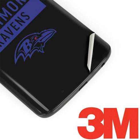 NFL Baltimore Ravens Black Performance Series Moto G6 Skin