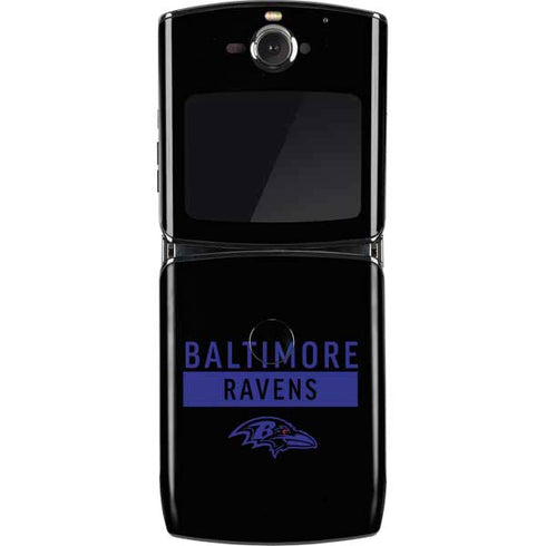 NFL Baltimore Ravens Black Performance Series Motorola RAZR Skin