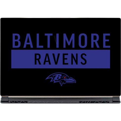 NFL Baltimore Ravens Black Performance Series MSI GS65 Stealth Laptop Skin