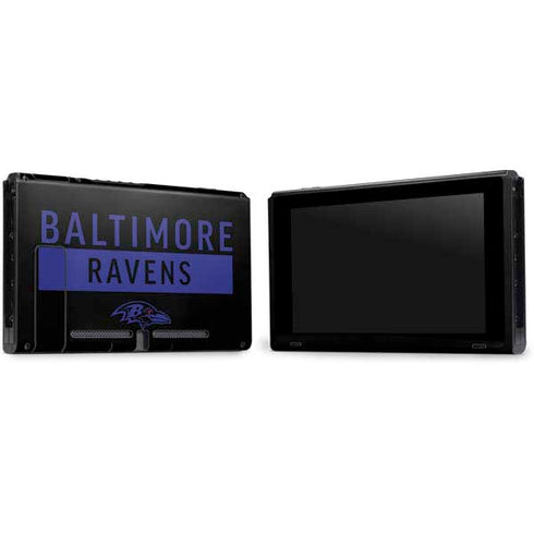 NFL Baltimore Ravens Black Performance Series Nintendo Switch Bundle Skin