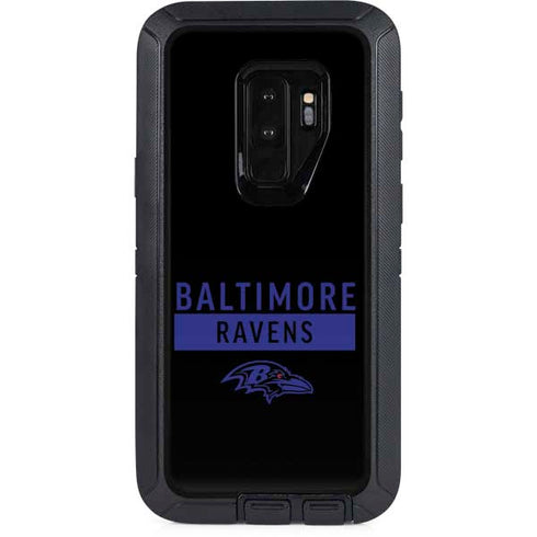 NFL Baltimore Ravens Black Performance Series Otterbox Defender Galaxy Skin