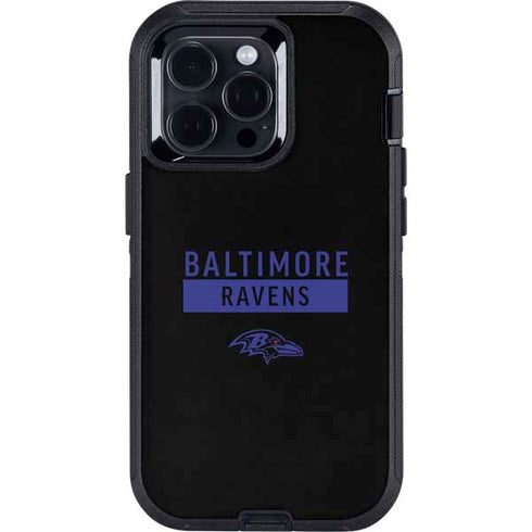 NFL Baltimore Ravens Black Performance Series Otterbox Defender iPhone Skin