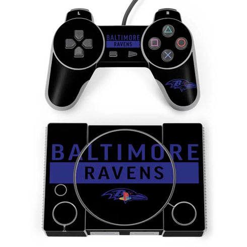 NFL Baltimore Ravens Black Performance Series PlayStation Classic Bundle Skin