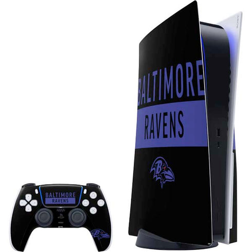 NFL Baltimore Ravens Black Performance Series PS5 Bundle Skin